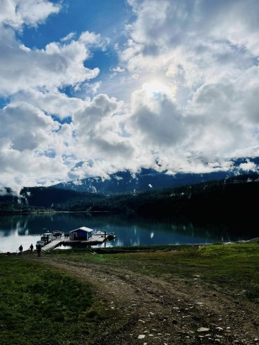 silvertip hiking and fishing lodge in summer